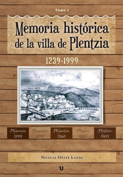 Portada del libro Memoria histórica de la villa de Plentzia. Tomo 1